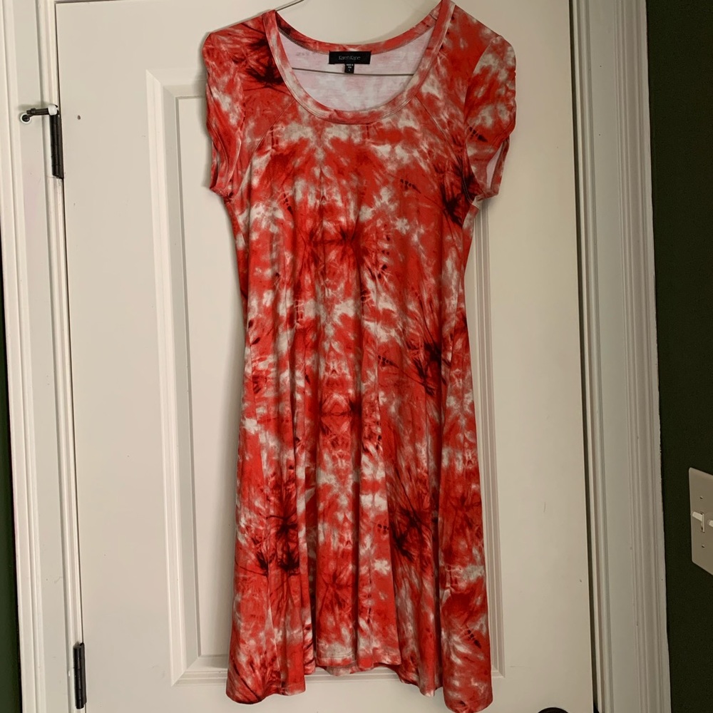 Karen Kane Short Sleeve Tie Dye Dress